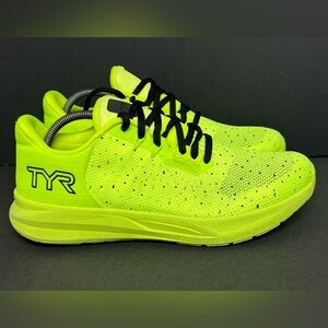 TYR Techknit RNR-1 Unisex Men 10 Women 11.5 Trainer Running Shoes Attack Yellow